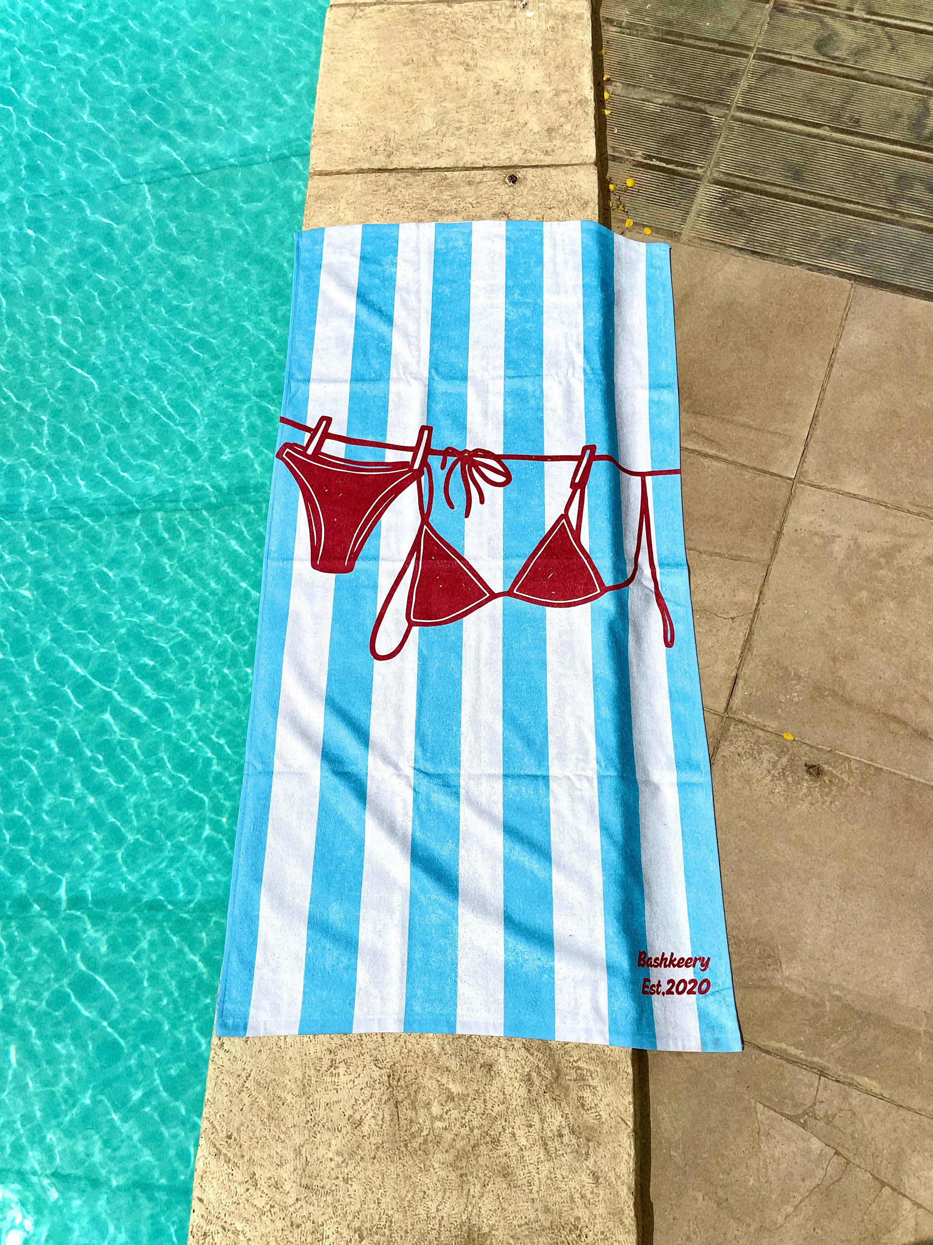 Red Bikini Beach Towel