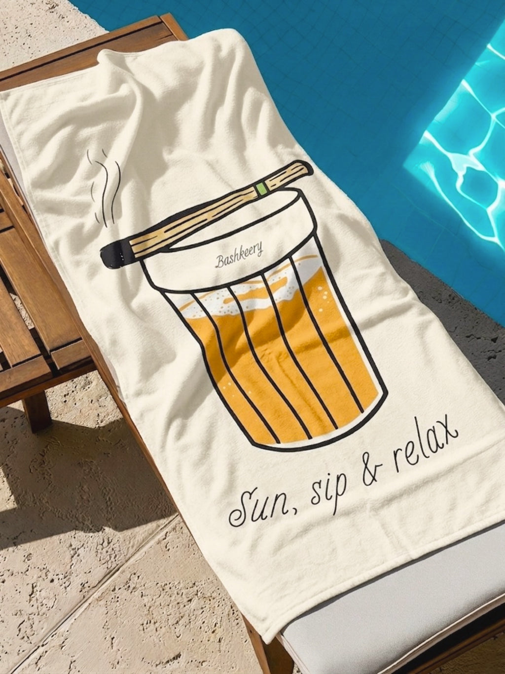 Sip & Relax Beach Towel