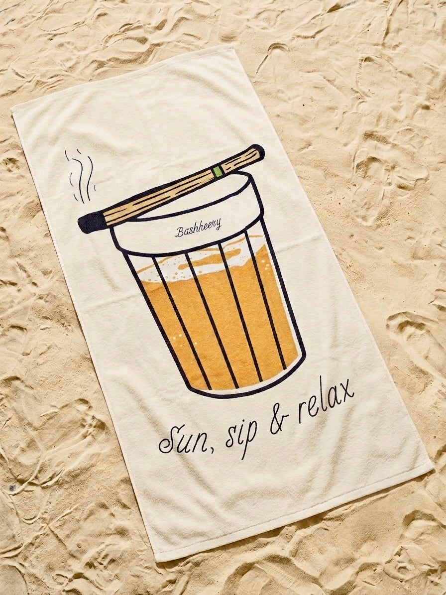 Sip & Relax Beach Towel