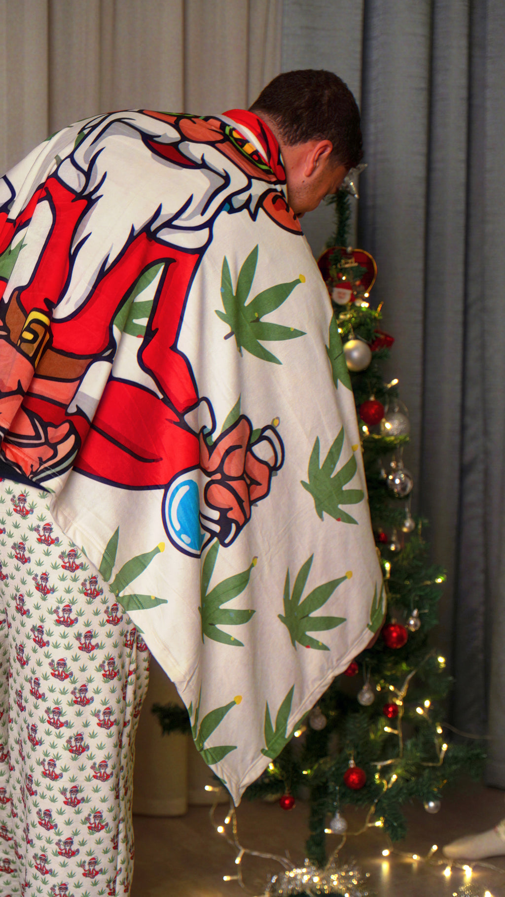Smoking Santa Blanket