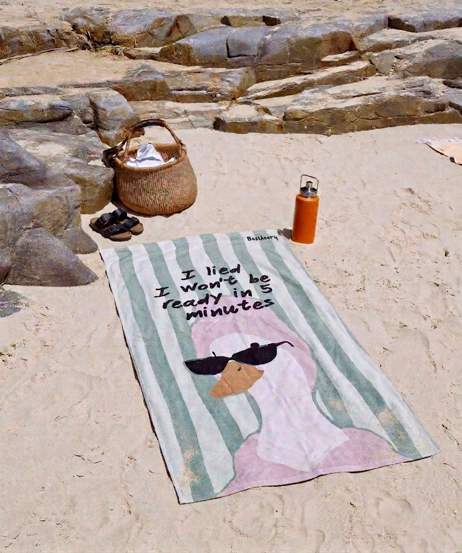 Late Duck Beach Towel